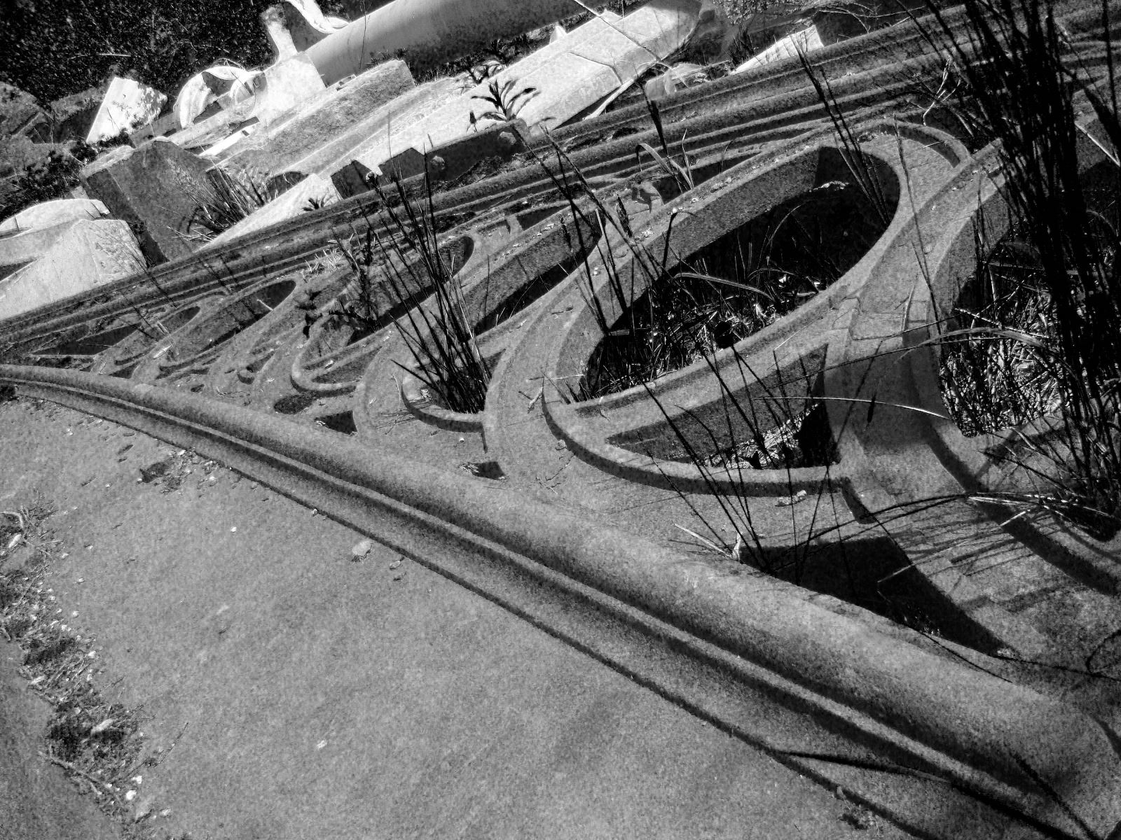 Abandoned Cast iron signal gantry