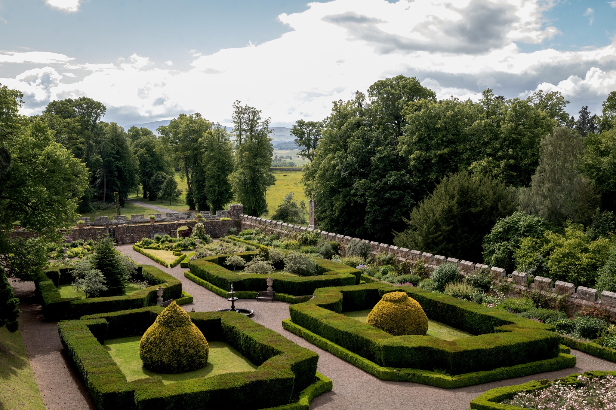 Chillingham Castle garden