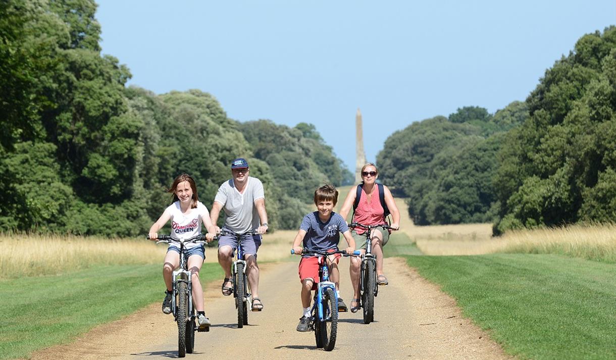 Holkham Hall outdoors on bikes